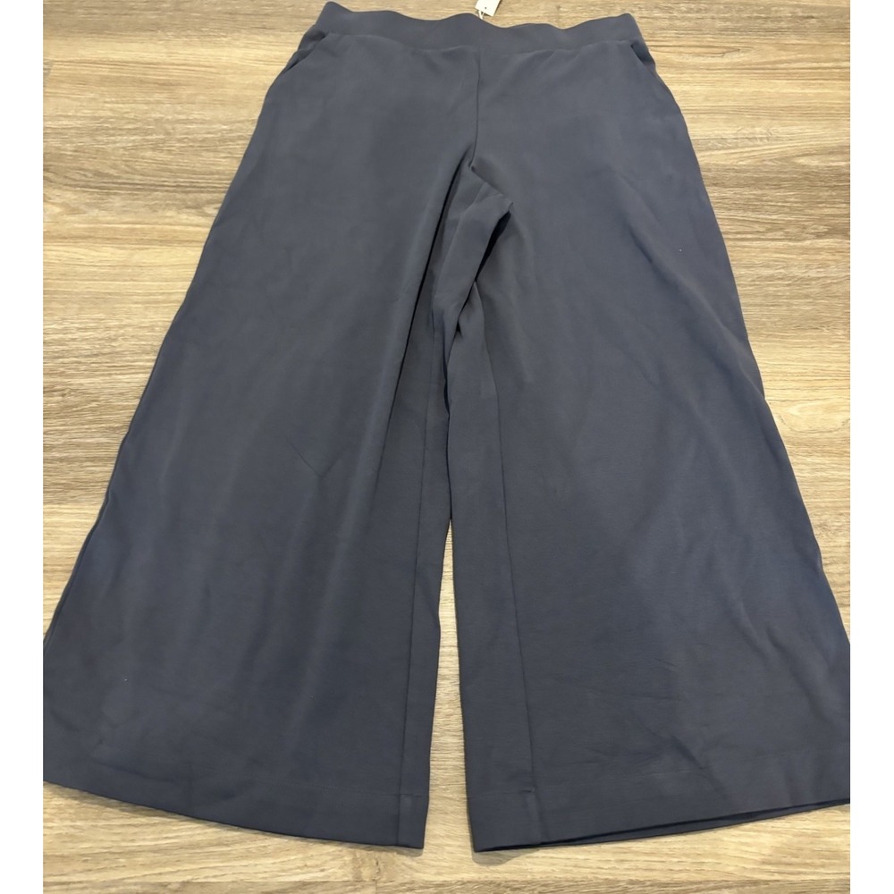 NWT $98 Haven Well Within Organic Cotton Terry Blue Wide Leg Sweatpants Large